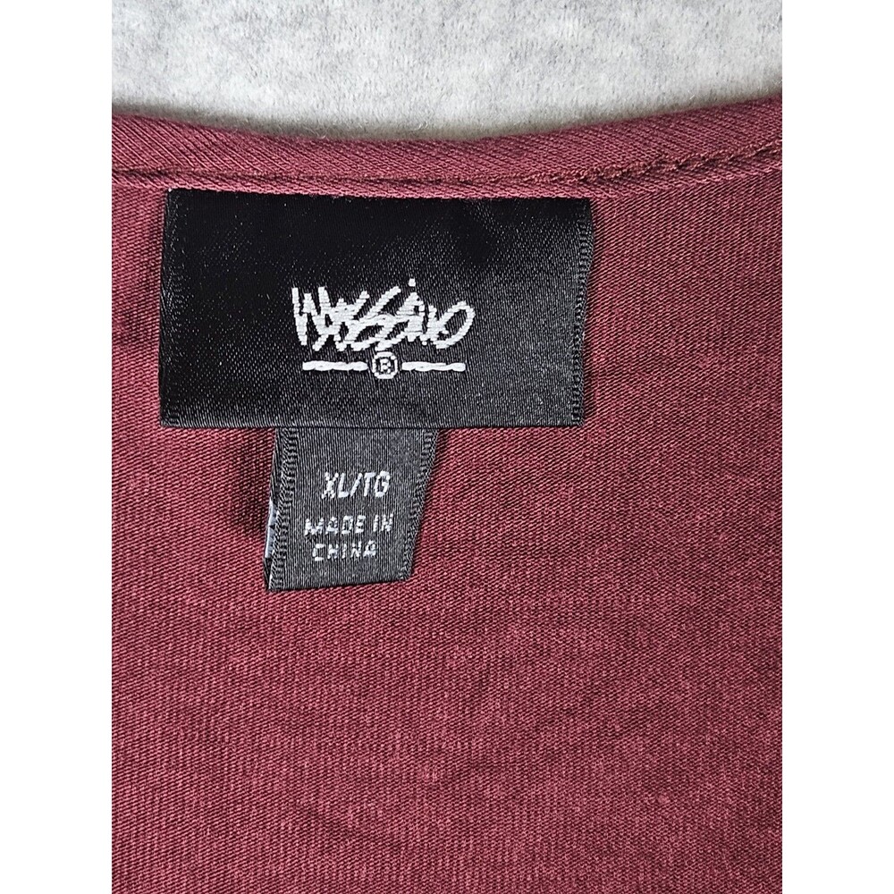 Mossimo Burgundy Tank Top XL Velvet Burnout Art Deco Whimsigoth Whitchy - Picture 3 of 9